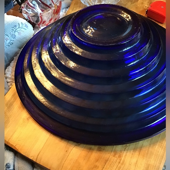 NWOT Beautiful Royal Blue Crystal Bowl - Picture 5 of 6